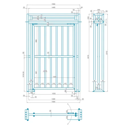 Калитка полноростовая Блокпост КЛ М1 механическая