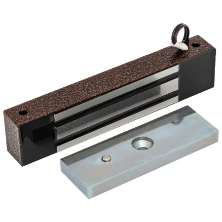 Электромагнитный замок AccordTec ML-180KB с планкой, коричневый