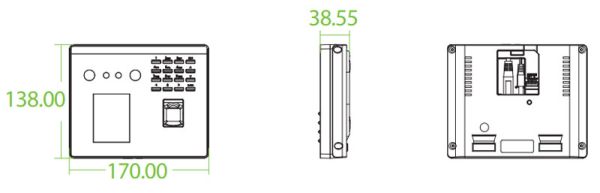 Биометрический терминал учета рабочего времени ZKTeco MB560-VL [ID] Wi-Fi с распознаванием лиц и отпечатков пальца