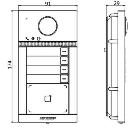 Вызывная панель Wi-Fi HikVision DS-KV8413-WME1(B)/Flush