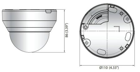 Мультиформатная купольная 2Мп видеокамера Wisenet HCD-6010 (2.8мм)