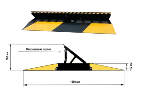 Блокиратор дорожный ППН-СБ 3000 до 30 тонн, электромеханический, накладной