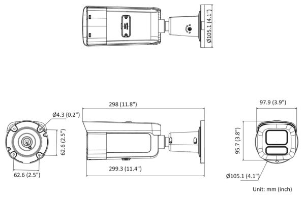Антивандальная IP-видеокамера ColorVu 8Мп HikVision DS-2CD2687G2T-LZS(C) (2.8-12 мм)