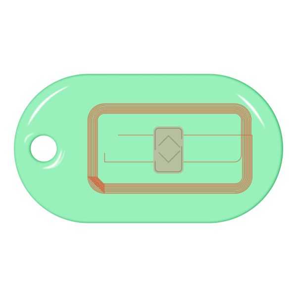 Бесконтактный RFID-брелок SMARTTAG Caramel Temic T5557, перезаписываемый, прозрачный