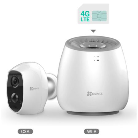 Уличная IP-камера Wi-Fi 2Мп Ezviz C3A (2.2 мм) с базовой станцией WLB