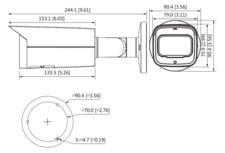 IP-видеокамера уличная 4Мп Dahua DH-IPC-HFW1431TP-ZS-S4 с вариофокальным объективом
