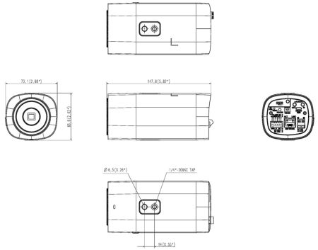 Сетевая IP-видеокамера 2Мп Wisenet XNB-6005, без объектива