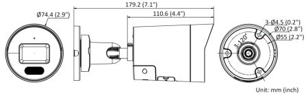 Сетевая IP-видеокамера ColorVu 4Мп HikVision DS-2CD2047G2H-LIU/SL (4 мм), черная с интеллектуальной гибридной подсветкой