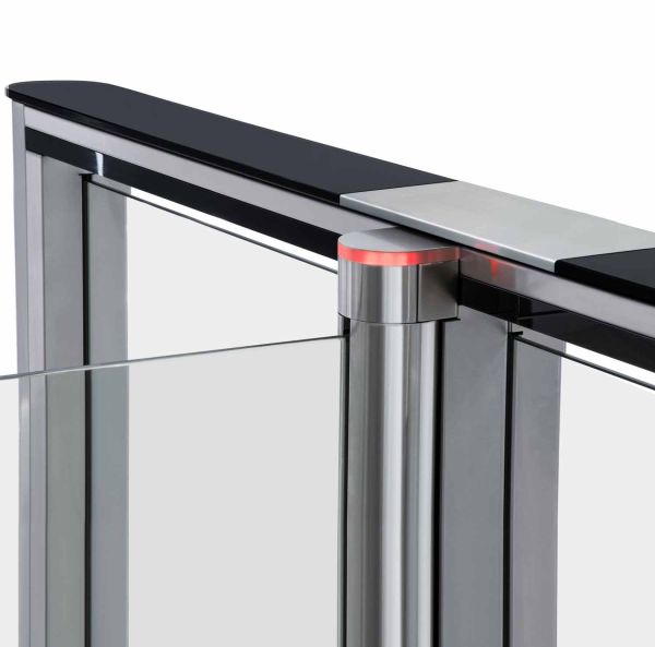 Комплект крышек PERCo STС-01GS (2шт.) из закаленного стекла c вставкой из нержавеющей стали для турникета ST-01