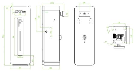 Автоматический шлагбаум ZKTeco BGM545R с телескопической стрелой 4.5 метра