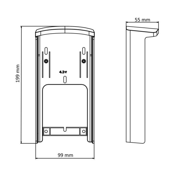 Защитный козырек HikVision DS-KAB34X-S1 для терминалов доступа серий DS-K1T341A/C и DS-K1T342