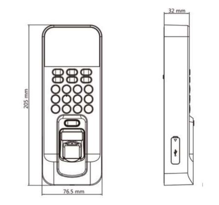 Биометрический терминал доступа HikVision DS-K1T804BF со считывателем отпечатков пальцев