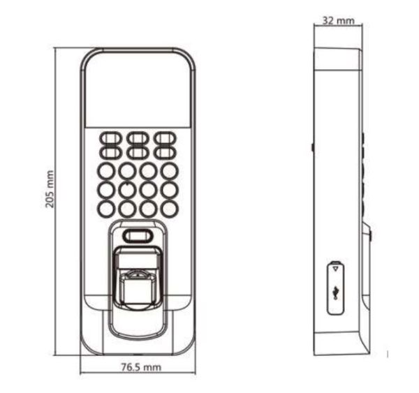 Биометрический терминал доступа HikVision DS-K1T804BF со считывателем отпечатков пальцев