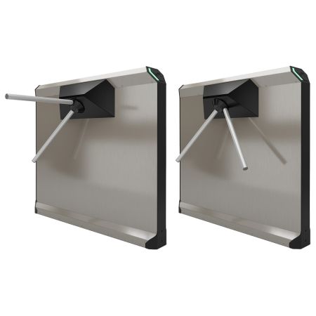 Турникет-дуопод моторизованный тумбовый STOP-COVID-счетчик Rusgate Premier P2-M v.1.2 (с автоматическими планками Антипаника)