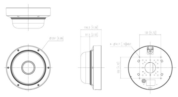 Мультисенсорная панорамная IP-видеокамера 4х 2Мп Wisenet PNM-9084QZ1 (3-6 мм)