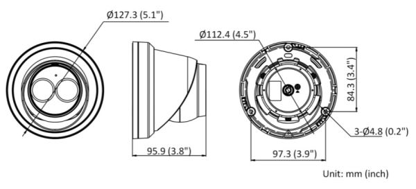 Уличная IP-камера 4Мп HiWatch IPC-T042-G2/U (2.8 мм) с микрофоном