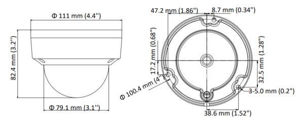 Антивандальная HD-TVI видеокамера 5 Мп HikVision DS-2CE57H8T-VPITF (6 мм)