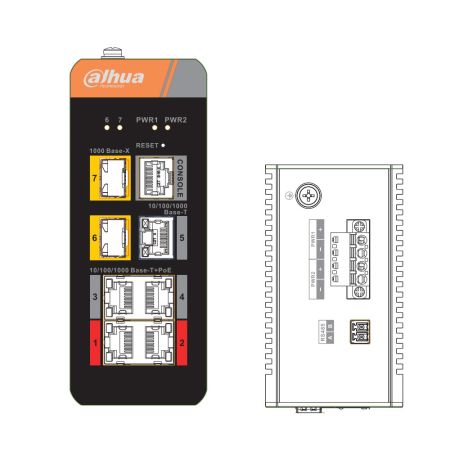 Управляемый 4-портовый промышленный PoE коммутатор Dahua DH-IS4207-4GT-120