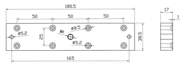 IS адаптер Smartec ST-BR250IS для выноса крепления якоря замка на 17 мм
