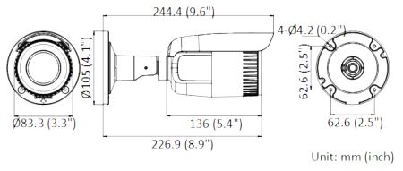 Уличная вариофокальная IP-камера 4Мп HiWatch DS-I456Z(B) (2.8-12 мм)