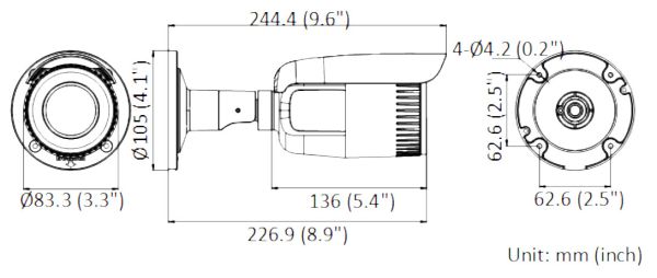 Уличная вариофокальная IP-камера 4Мп HiWatch DS-I456Z(B) (2.8-12 мм) Уличная вариофокальная IP-камера 4Мп HiWatch DS-I456Z(B) (2.8-12 мм)