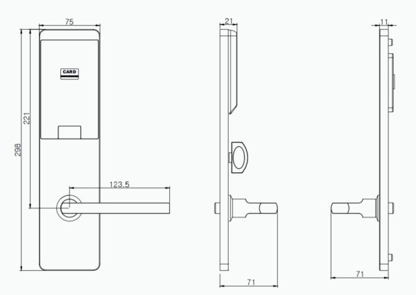 Электронный замок ZKTeco LH6500 с RFID считывателем Mifare Электронный замок ZKTeco LH6500 с RFID считывателем Mifare