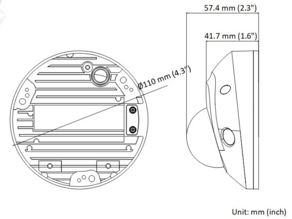 Миникупольная IP-видеокамера ColorVu 2Мп HikVision DS-2CD2527G2-LS(C) (2.8 мм) с AcuSense и LED-подсветкой