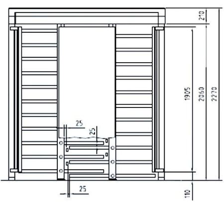 Полноростовой двухпроходной турникет dormakaba Kentaur FTS-L01