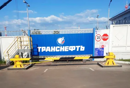 Противотаранный шлагбаум ПШГ-СБ 6000 горизонтальный, электромеханический, 20 тонн