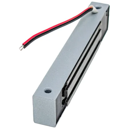 Электромагнитный замок AccordTec ML-100K с планкой, серебряный металлик