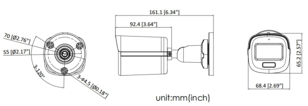 Уличная 2Мп HD-TVI видеокамера HiWatch DS-T200L(B) (3.6 мм) ColorVu