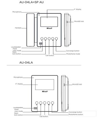 Видеодомофон BAS-IP AU-04LA Black