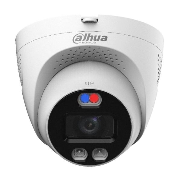 Уличная HD-CVI видеокамера Full-color 5Мп Dahua DH-HAC-ME1509TQP-A-PV-0280B-S2 с сиреной и стробоскопом