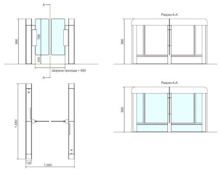 Сенсорный барьер dormakaba Argus 60