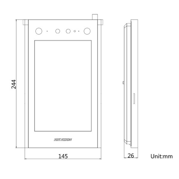 Вызывная панель HikVision DS-KD9403-E6 с распознаванием лиц и карт Mifare 1K