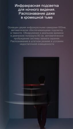 Электронный биометрический замок Moorgen T5+, 3-х ригельный, кристаллы Сваровски, видеоглазок, Face-ID, Wi-Fi