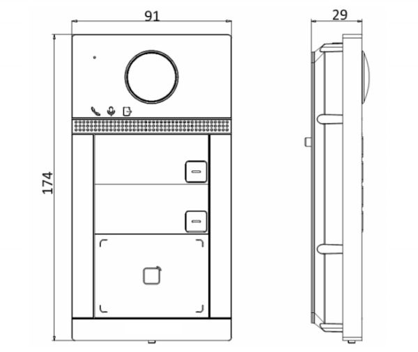 Вызывная панель 2Мп видеодомофона HiWatch VDP-D4212W(B) с поддержкой карт Mifare, Wi-Fi и PoE Вызывная панель 2Мп видеодомофона HiWatch VDP-D4212W(B) с поддержкой карт Mifare, Wi-Fi и PoE
