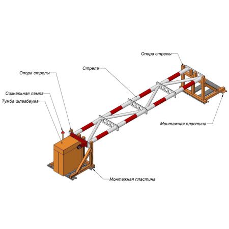 Противотаранный автоматический шлагбаум Фантом Блок F4B-S