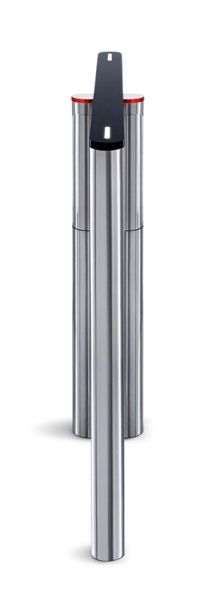 Турникет распашной двухпроходной PERCo ST-11M «Скоростной проход» с крышками из искусственного камня и створками 300 мм, высотой 1300 мм