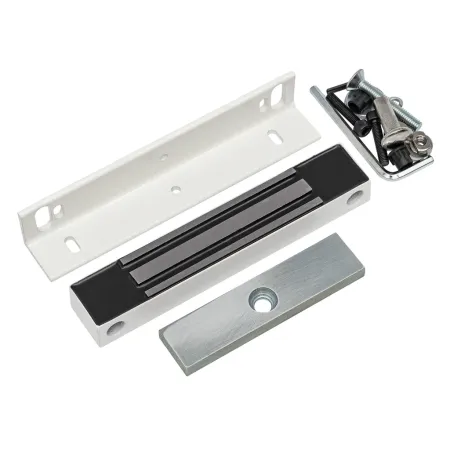 Электромагнитный замок AccordTec ML-100K с уголком, белый