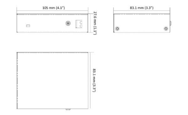 Неуправляемый 4-портовый PoE-коммутатор HikVision DS-3E0105P-E(B)