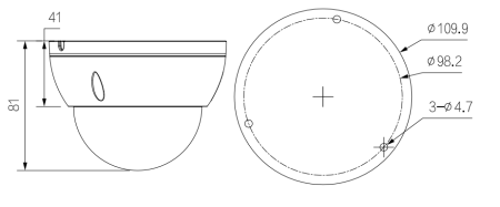 Сетевая купольная IP-видеокамера 8Мп Dahua DH-IPC-HDBW2841EP-S-0280B