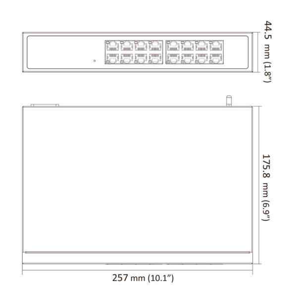 Неуправляемый коммутатор HikVision DS-3E0516-E(B)