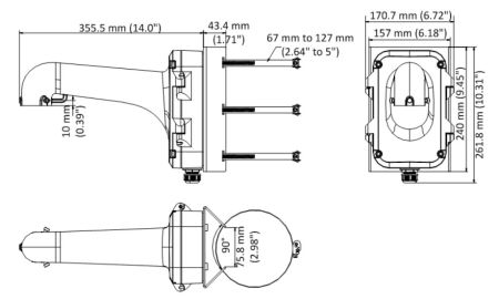 Кронштейн HikVision DS-1604ZJ-pole на столб