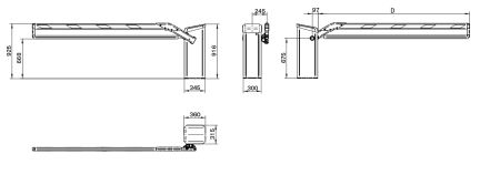 Тумба шлагбаума автоматического Magnetic Parking Pro, длина стрелы до 3.5 м