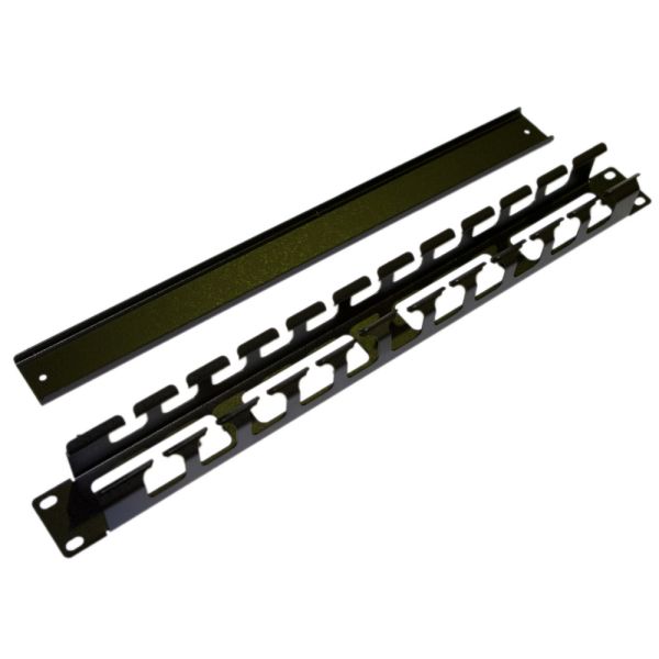 Кабельный организатор Hyperline CM-1U-ML-COV металлический, с крышкой 19", 1U