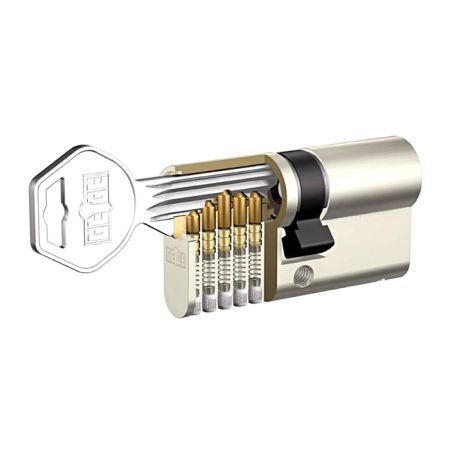 Евроцилиндр dormakaba E-SP, ключ-ключ, никель, 5 ключей Евроцилиндр dormakaba E-SP, ключ-ключ, никель, 5 ключей