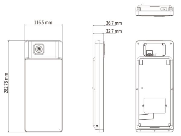 Биометрический терминал доступа HikVision DS-K1T671TM-3XF с измерением температуры