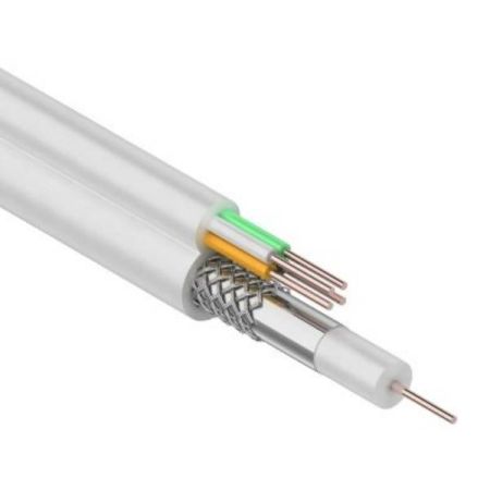 Кабель комбинированный Rexant ККСВ-В+4х0,5 мм для охранного телевидения