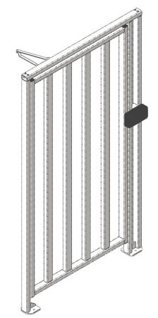 Калитка полноростовая из нержавеющей стали Oxgard К-10-Н (правая)